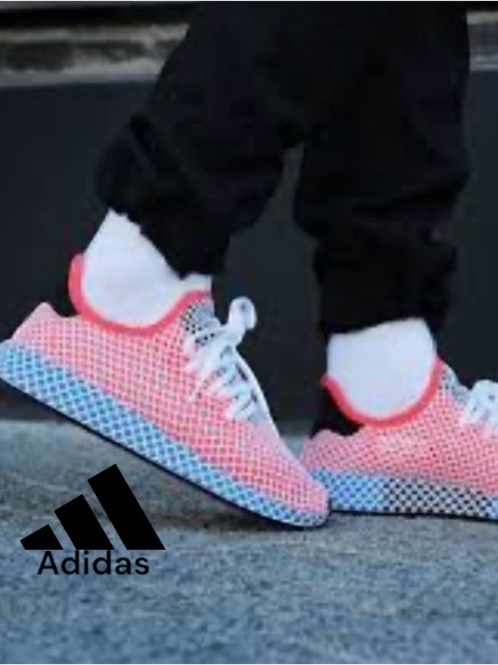 Adidas Originals Deerupt Running Shoes Solar Red Bluebird AQ2624
Womens Size 8